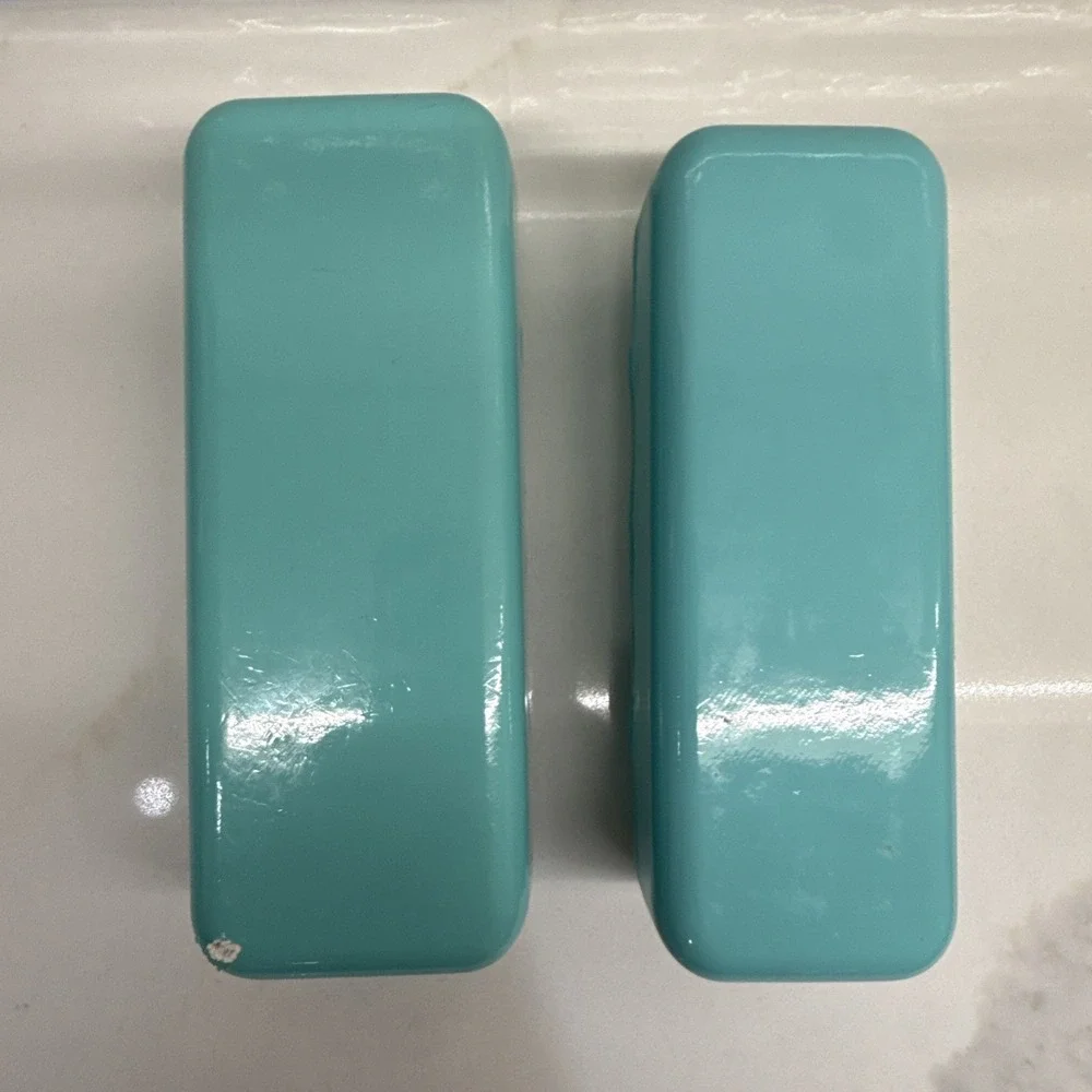 (2) Tiffany & Co Blue Hard Sunglasses Eyeglasses Case W/ Microfiber Pouch/Cloth